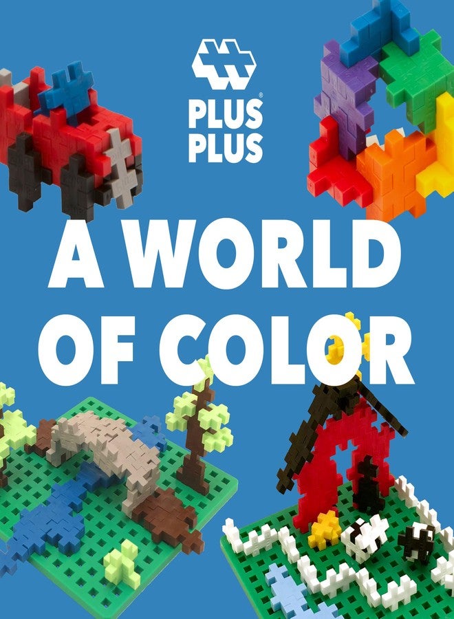 Plus-Plus PLUS PLUS 240 Piece Interlocking Building Blocks for Kids, Open Ended Connecting Toys, STEM Bin Mini Manipulatives - Basic Mix Play Tube & Baseplate - Image 4